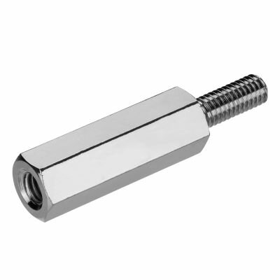Abstandsbolzen Stahl Innen /Au&szlig;engewinde 12 mm M2,5 SW4 AG 6