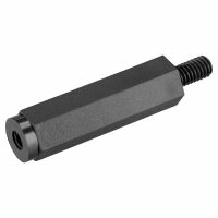 Spacer bolt plastic internal/external thread 25 mm M6...