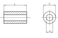 Abstandsrollen Kunststoff ID Ø 3,4 mm für...