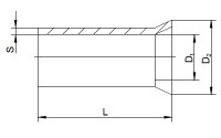 Aderendhülse unisolierte DIN 46228/1; 1 mm² - 6 mm