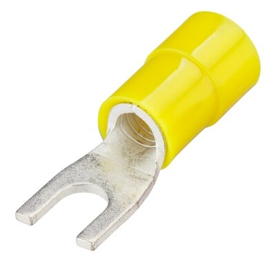 Gabelkabelschuhe, isoliert; 0,1-0,5 mm&sup2; - M4,3 gelb