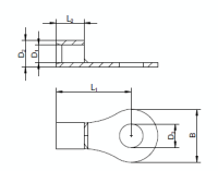 Quetschkabelschuhe; 185 mm² - M16