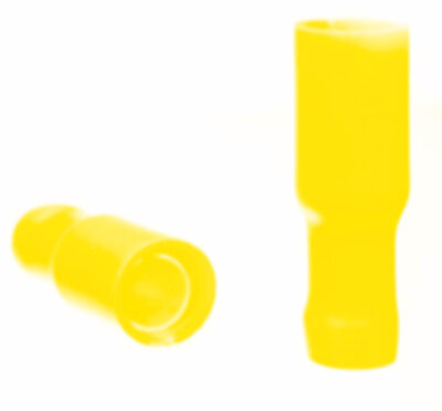 Rundsteckhülsen, vollisoliert PVC; 4,0-6,0 mm² - Ø 5 gelb