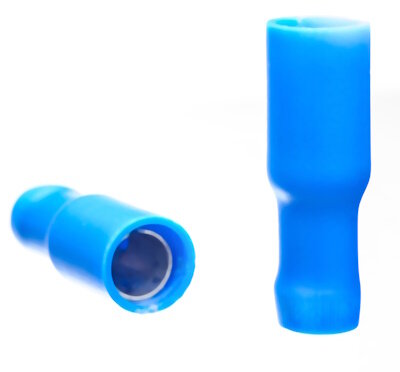Rundsteckhülsen, vollisoliert PA; 1,5-2,5 mm² - Ø 5 blau