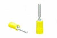 Stiftkabelschuhe, isoliert; 0,1 - 0,5 mm² - 20 mm gelb