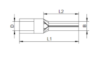 Stiftkabelschuhe, unisoliert; 35 mm² - 40 mm