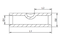 Stoßverbinder; 0,5 - 1,0 mm² - 14,5 mm