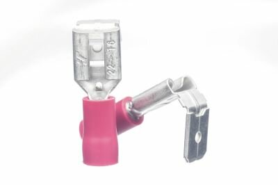 Flachsteckverteiler, isoliert; 4,0-6,0 mm² - 6,3 x 0,8 mm gelb