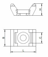 Schraubsockel für Kabelbinder 15 mm - 9,3 mm