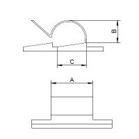 Kabelhalter selbstklebend 19 x 19 mm