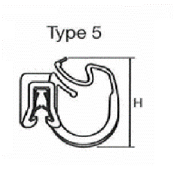 Kabelhalter zur Kantenmontage 13 mm Bündel Ø