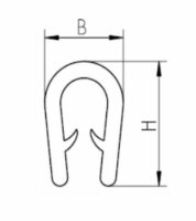 Kantenschutzprofil PVC Klemmbereich 1,0 - 2,5 mm...