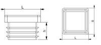 Lamellenstopfen für Quadratrohre 15x15 mm