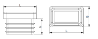 Lamellenstopfen für Rechteckrohre 25x15 mm