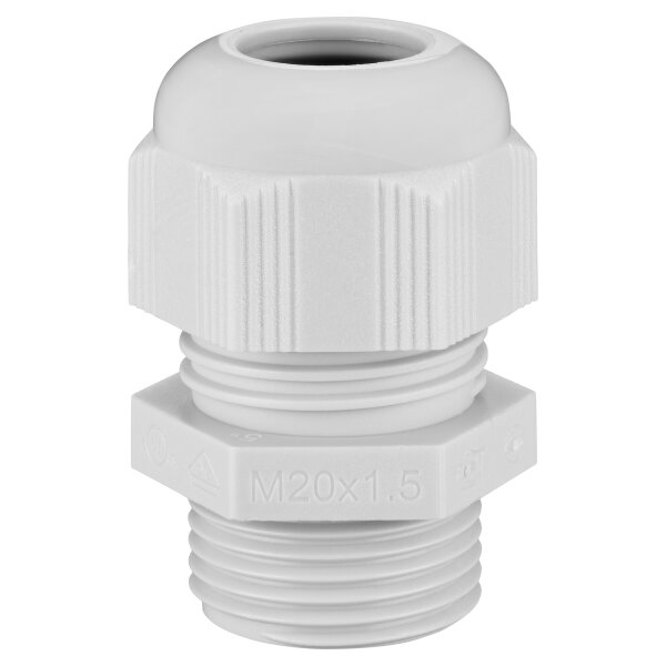 Kabelverschraubungen, PG- Gewinde PG7 - hellgrau RAL7035