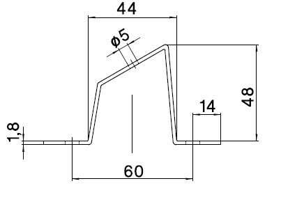 Abstandshalter Hutschiene 48 mm