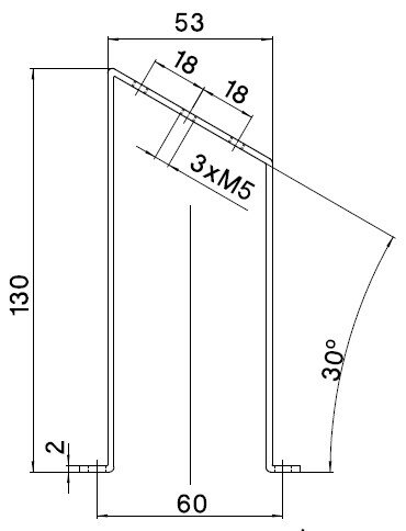 Abstandshalter Hutschiene 130 mm